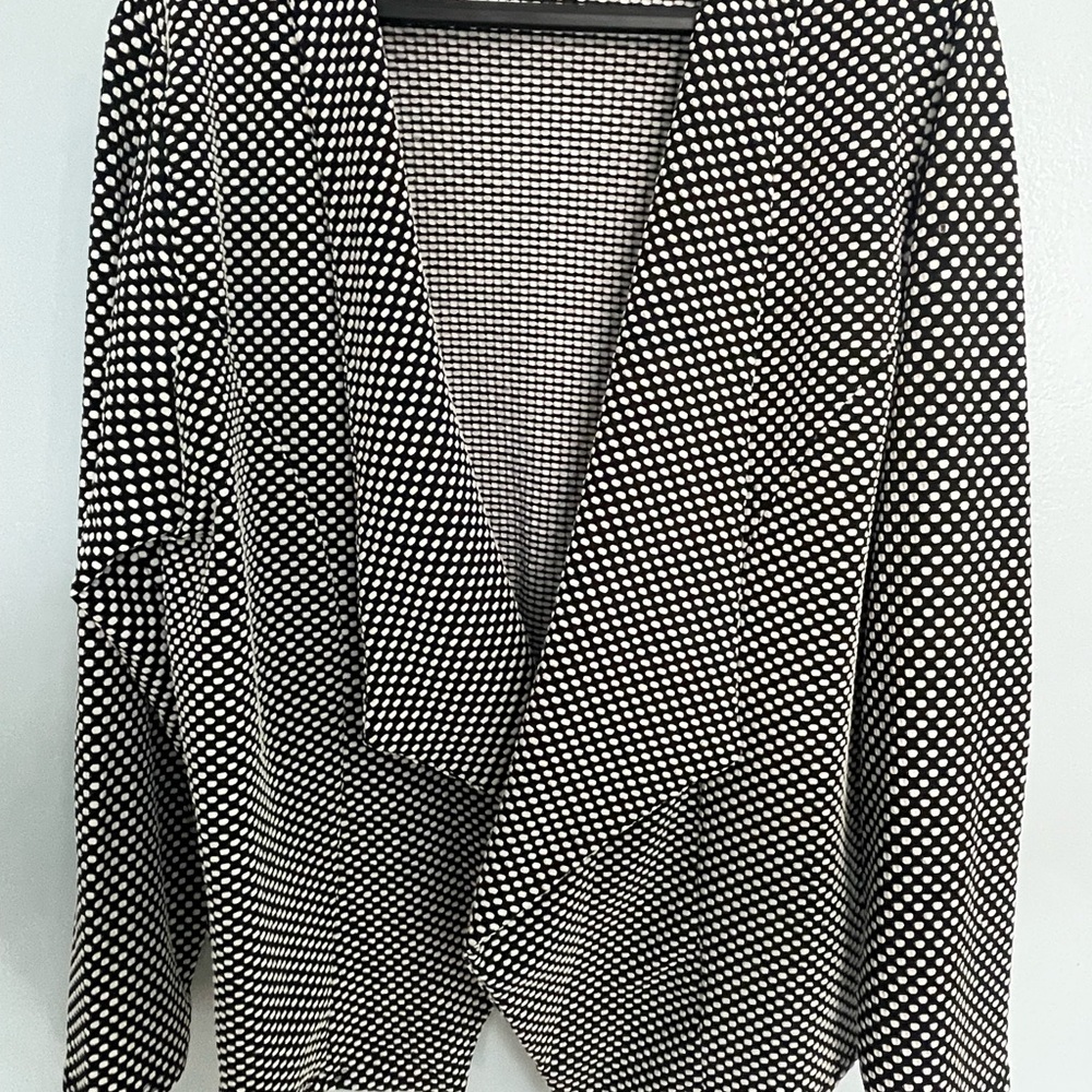 Black and White Polka Dot Blazer